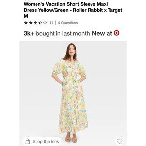 Roller Rabbit X Target Vacation Short Sleeve Maxi Dress NEW IN HAND Medium